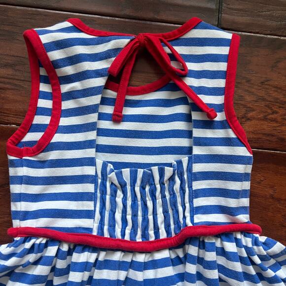 Merce & Me 2 Dress Tunic Patriotic Open Back Stripes Coastal Beach Back 2 School - Picture 4 of 7